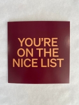 Nice List Card